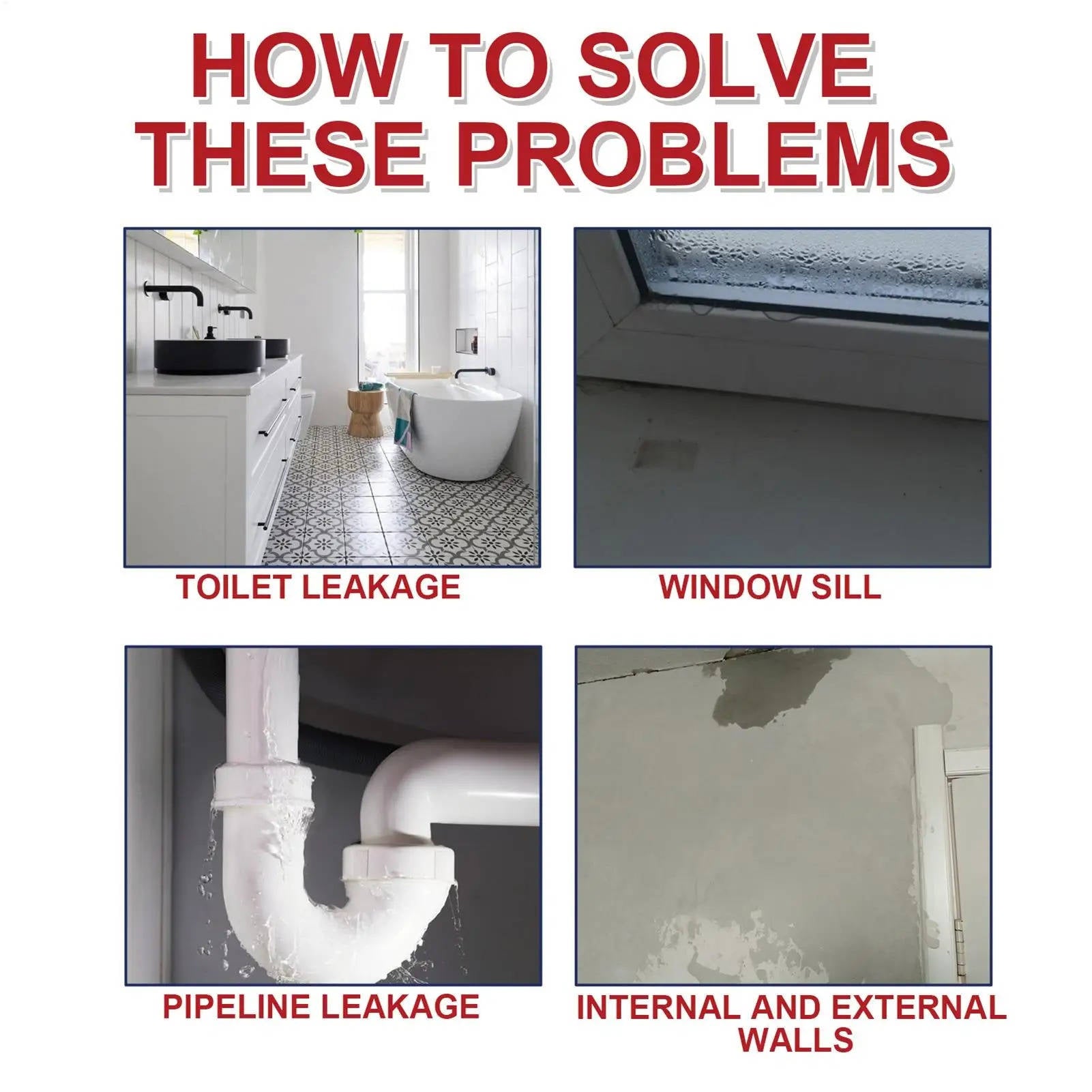 Waterproof Leak Repair Sealant Spray – 2 Pack