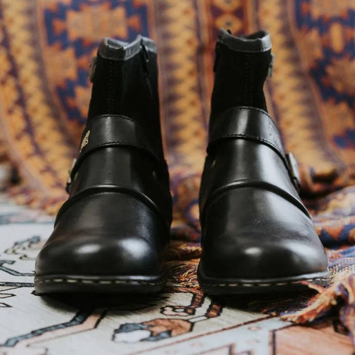Men’s Vintage Western Slip-On Ankle Boots