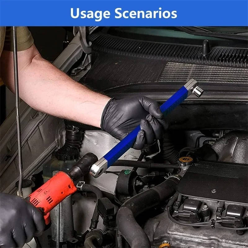 Chain-Drive Extension Wrench with 3 Adapters