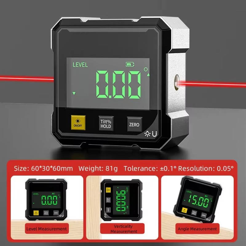 Digital Angle Gauge with Dual Laser