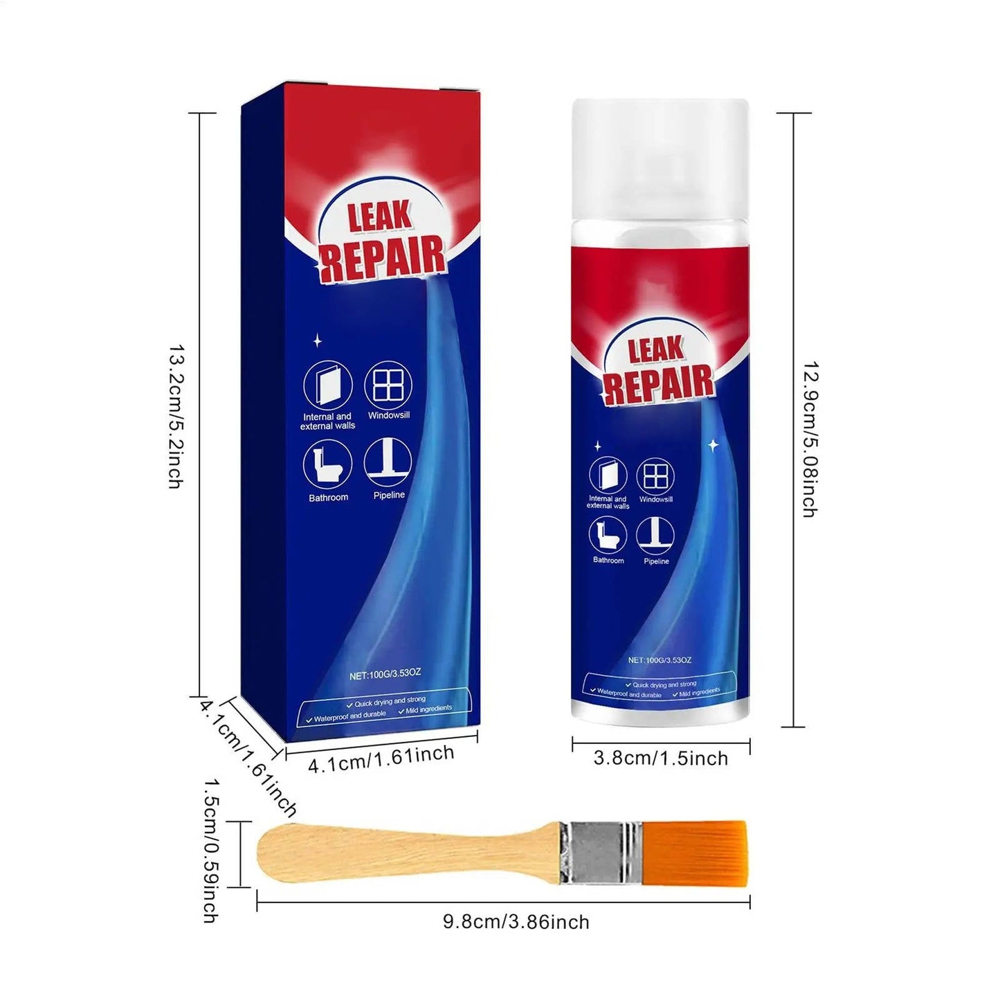 Waterproof Leak Repair Sealant Spray – 2 Pack
