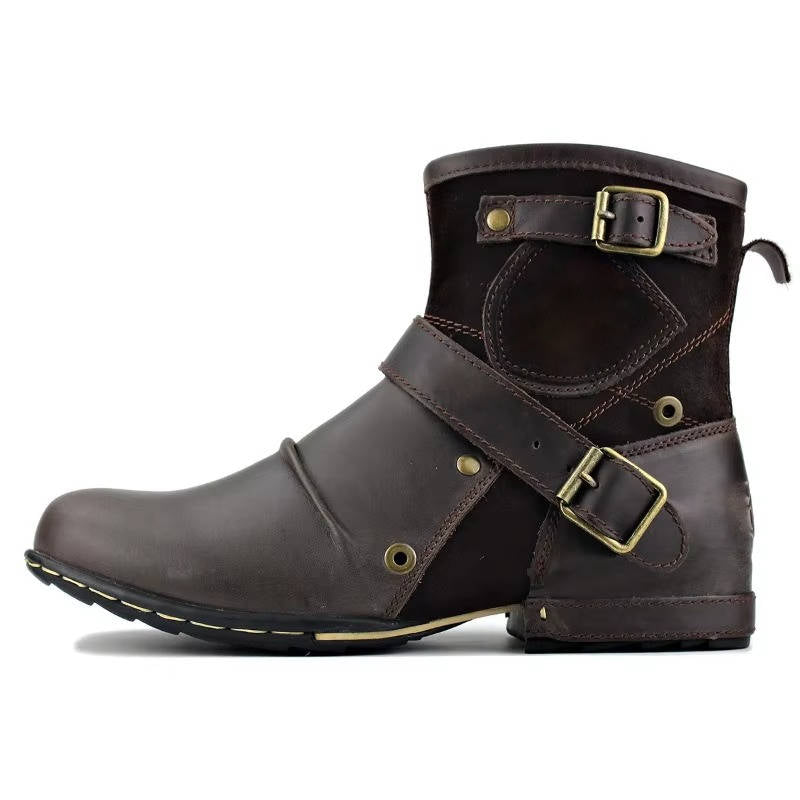 Men’s Vintage Western Slip-On Ankle Boots