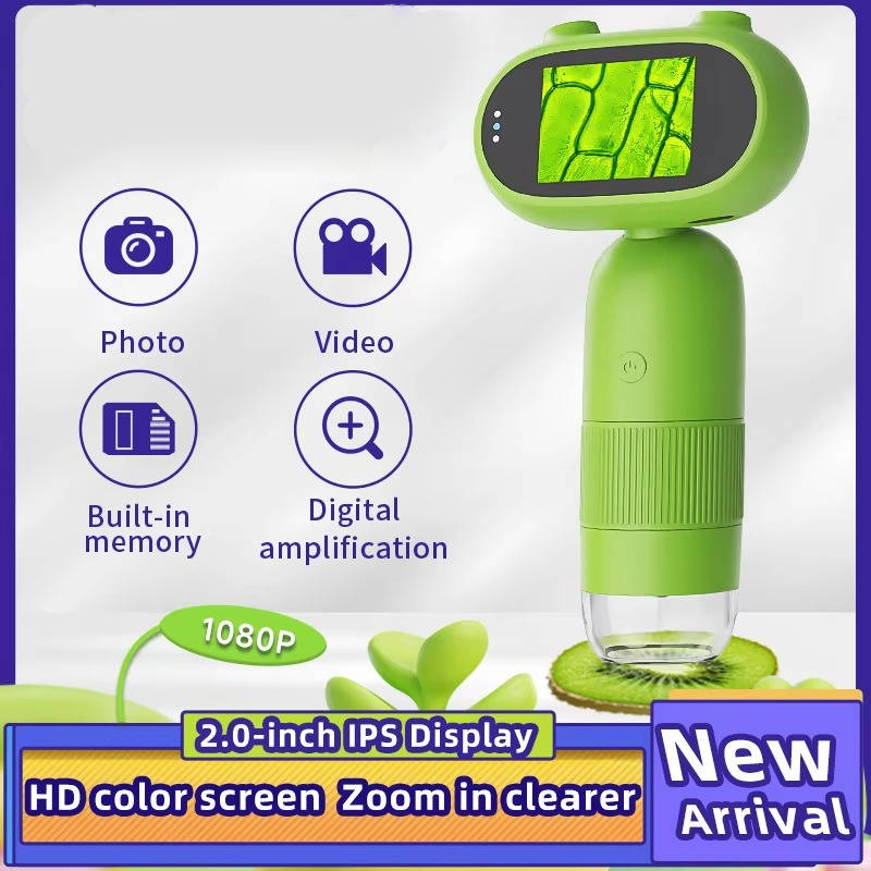 Handheld Kids Microscope for Science Learning and Outdoor Exploring