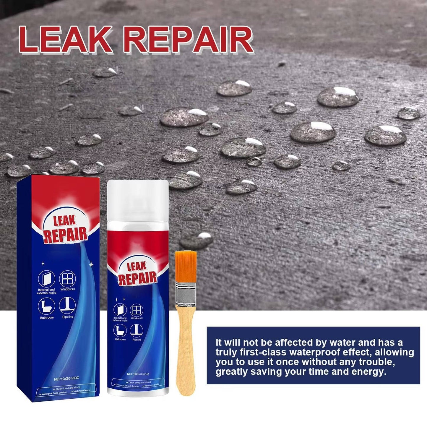 Waterproof Leak Repair Sealant Spray – 2 Pack