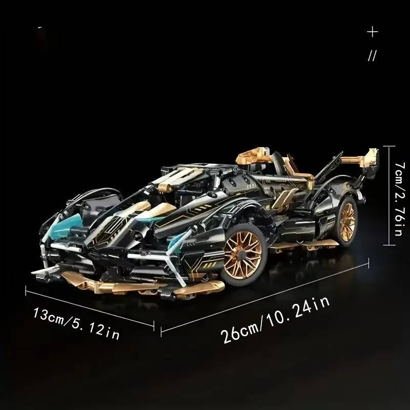 1690-Piece V12 Supercar Building Block Set