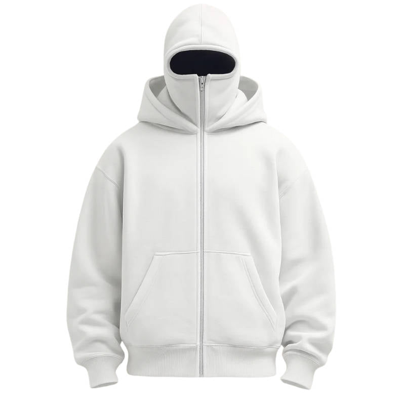 Unisex Full-Zip Balaclava Hoodie