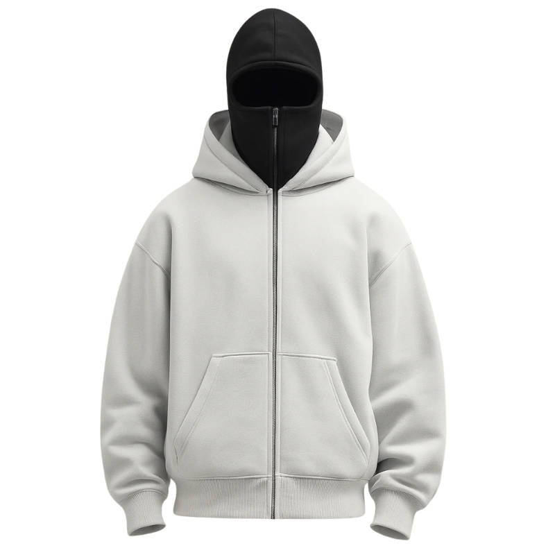 Unisex Full-Zip Balaclava Hoodie