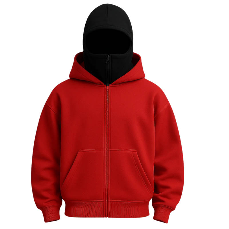 Unisex Full-Zip Balaclava Hoodie