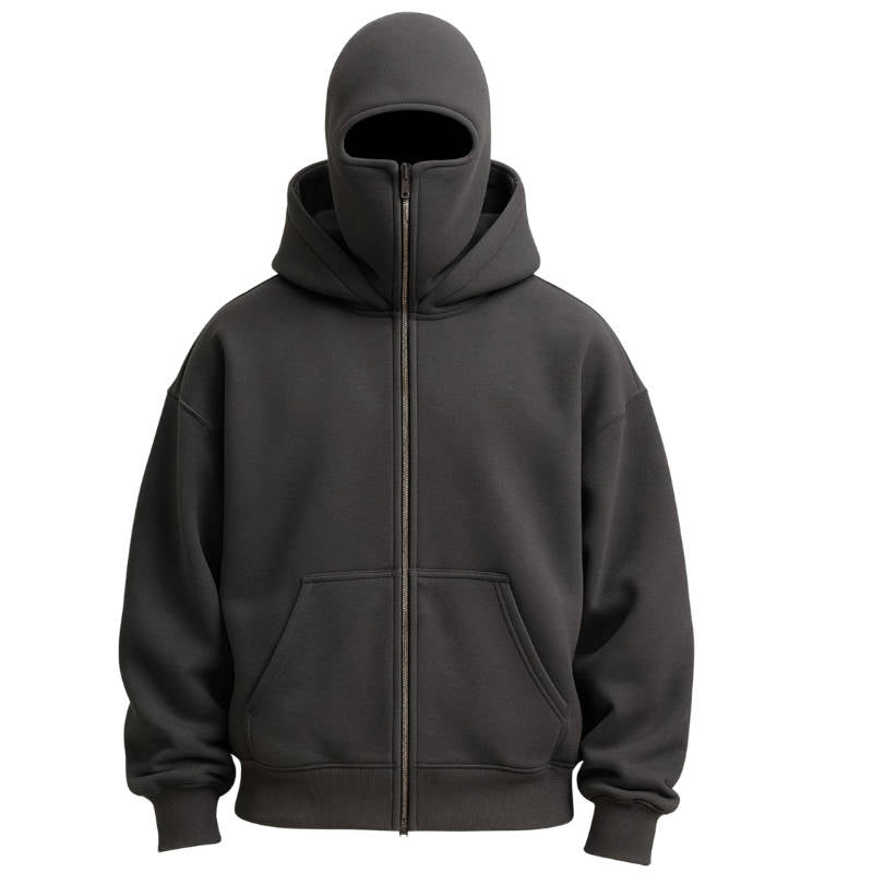 Unisex Full-Zip Balaclava Hoodie