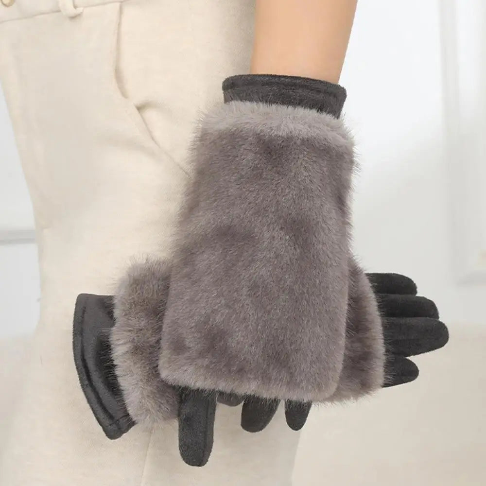 Suede-Feel Touchscreen Winter Gloves