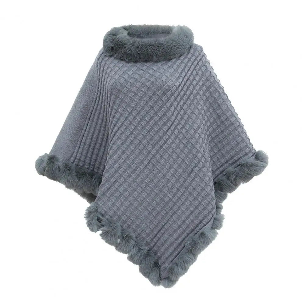 Women’s Faux Fur Shawl Cloak