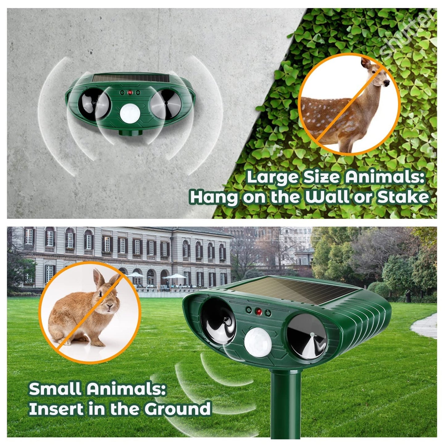 Solar-Powered Ultrasonic Woodpecker Repellent