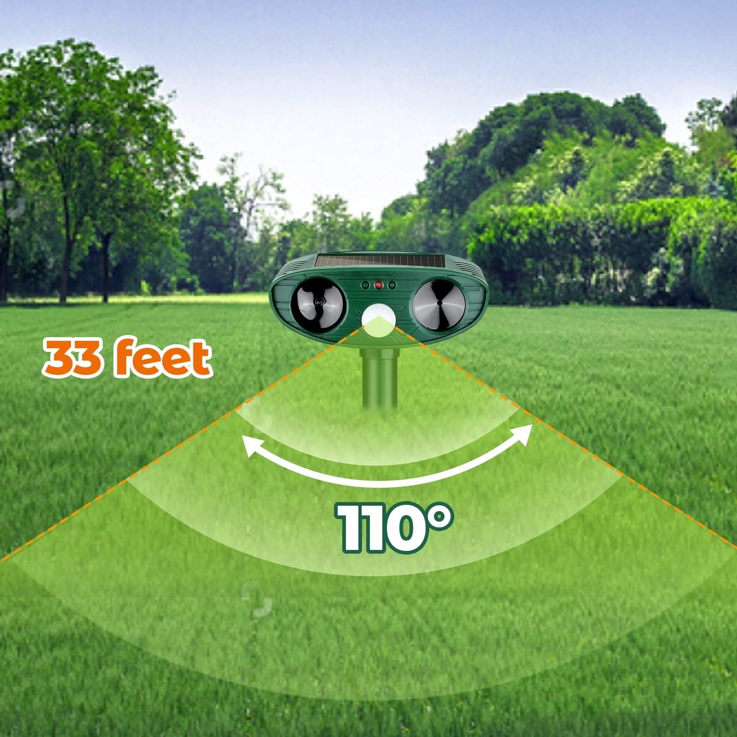 Solar-Powered Ultrasonic Woodpecker Repellent