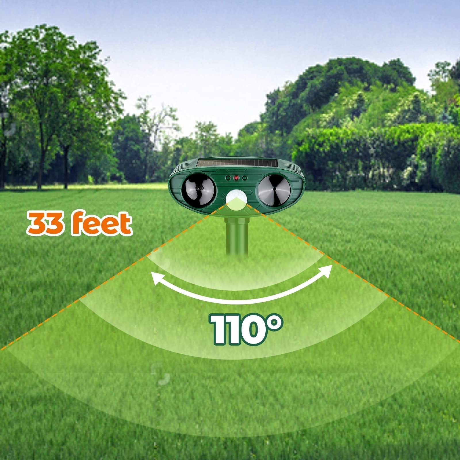 Solar-Powered Ultrasonic Woodpecker Repellent