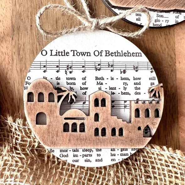 Nativity Music Sheet Christmas Ornaments