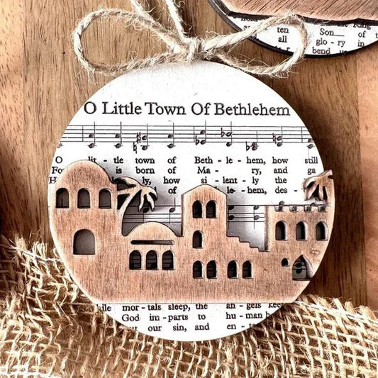 Nativity Music Sheet Christmas Ornaments