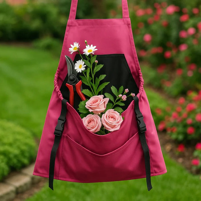 Harvesting Apron with Drop-Release Pouch