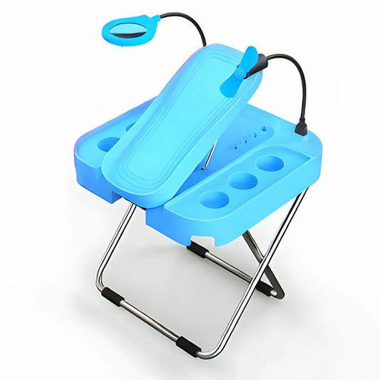 Adjustable Pedicure Foot Rest with LED Magnifier