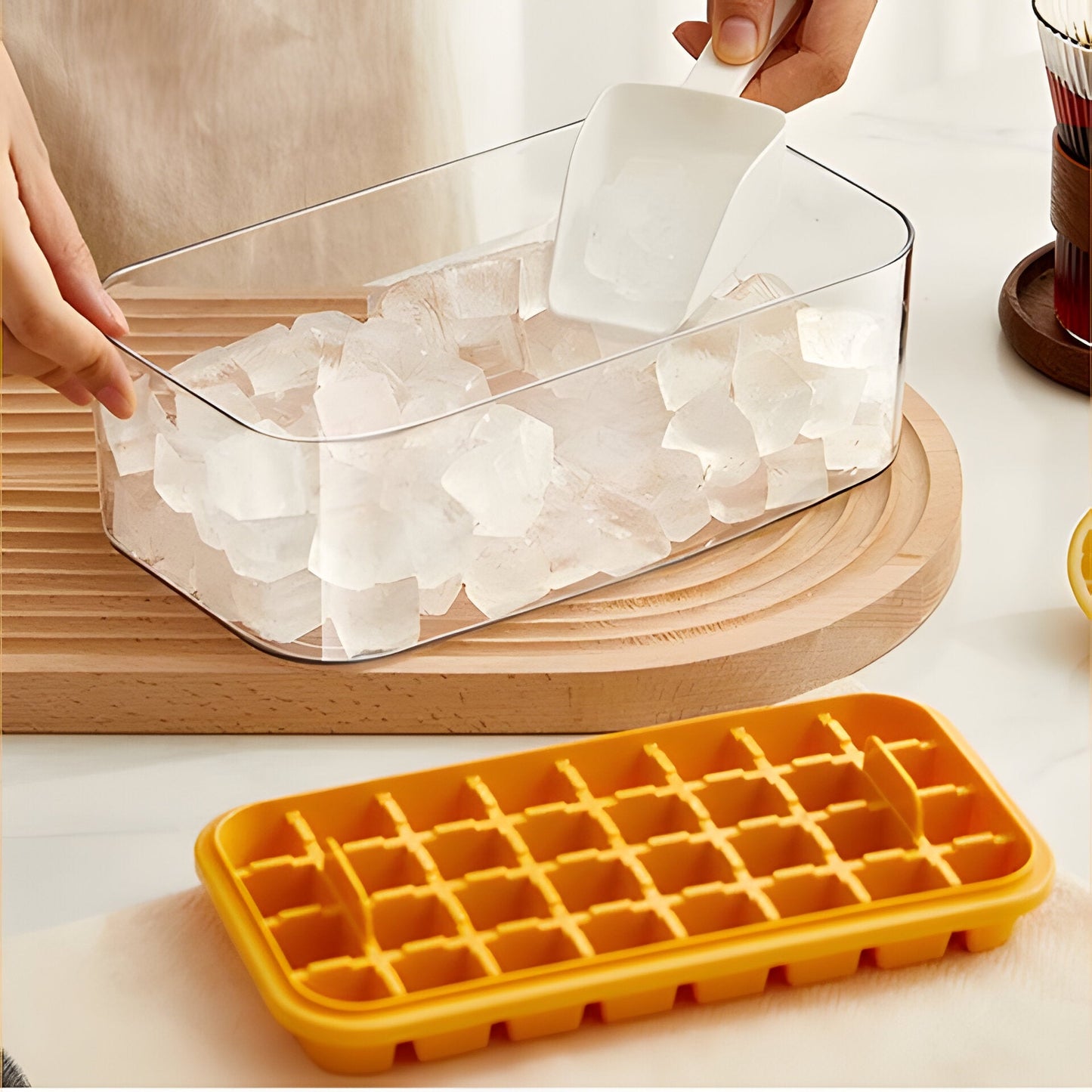 One-Click Ice Tray System for Easy Ice Release