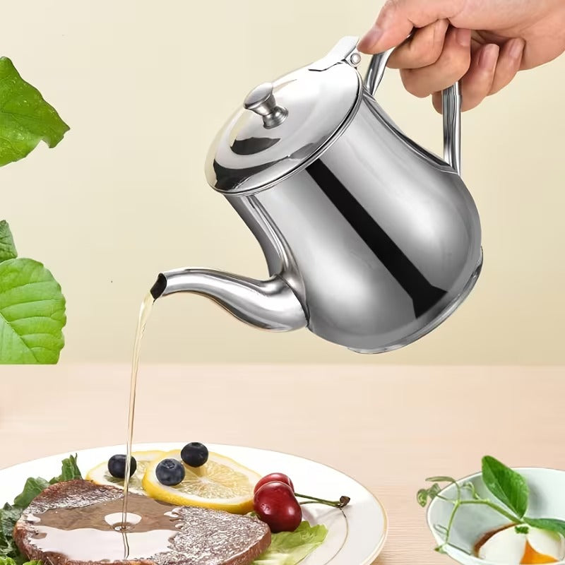 Stainless Steel Bacon Grease Container with Strainer