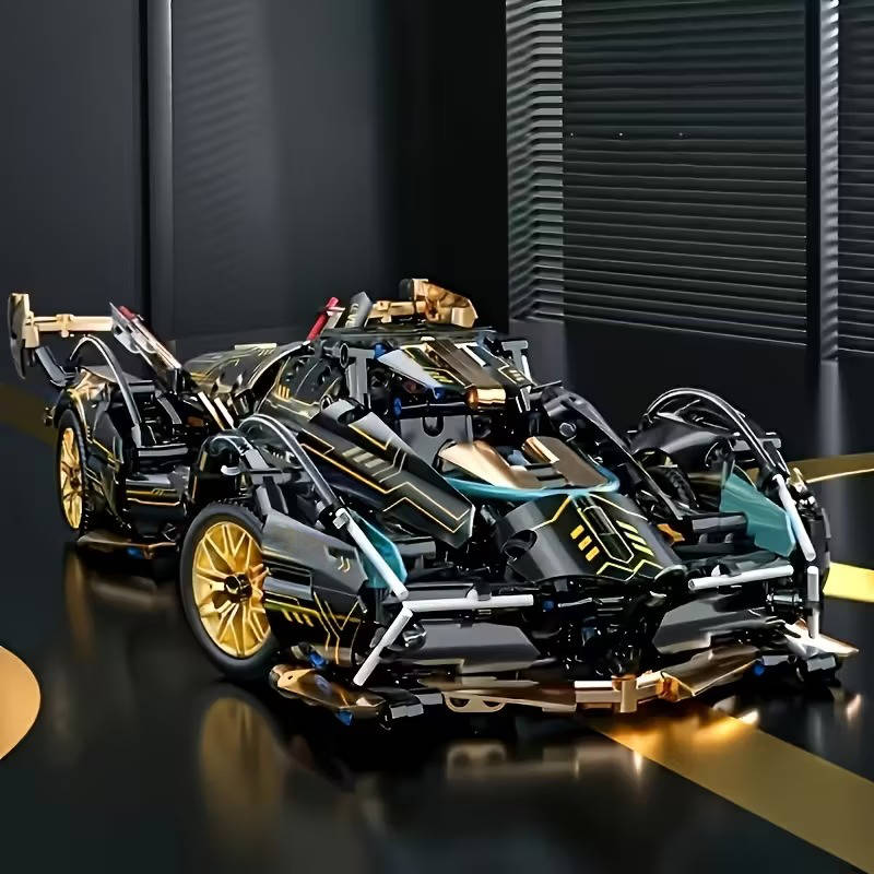 1690-Piece V12 Supercar Building Block Set