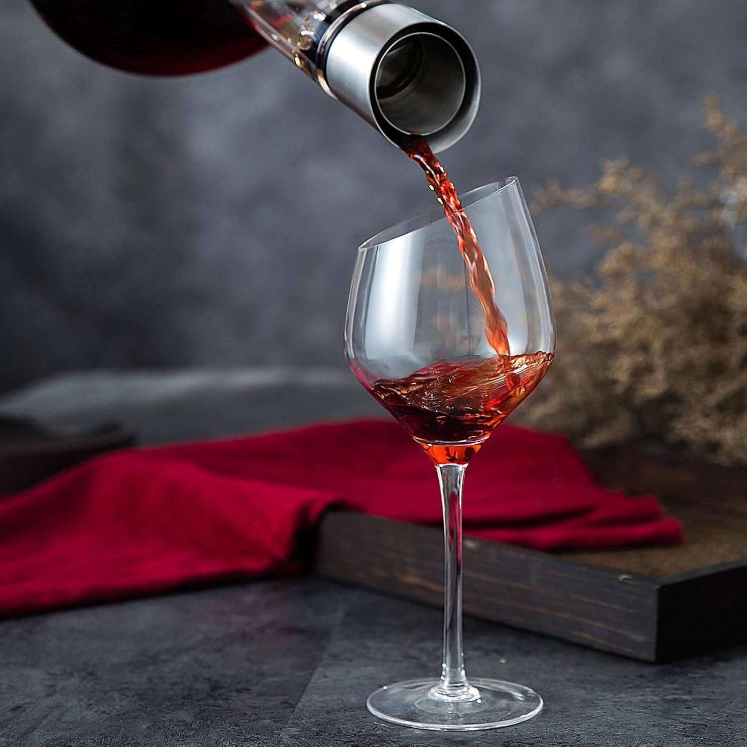 Crystal Glass Wine Decanter and Aerator Carafe