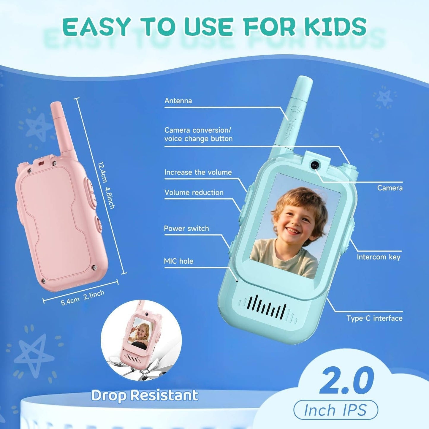 Kids Walkie Talkies 2-Pack