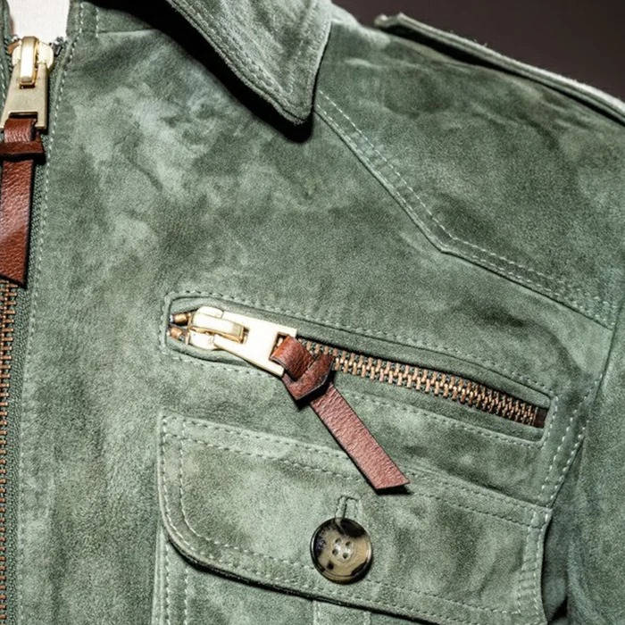 Men’s Retro Lapel Suede Jacket