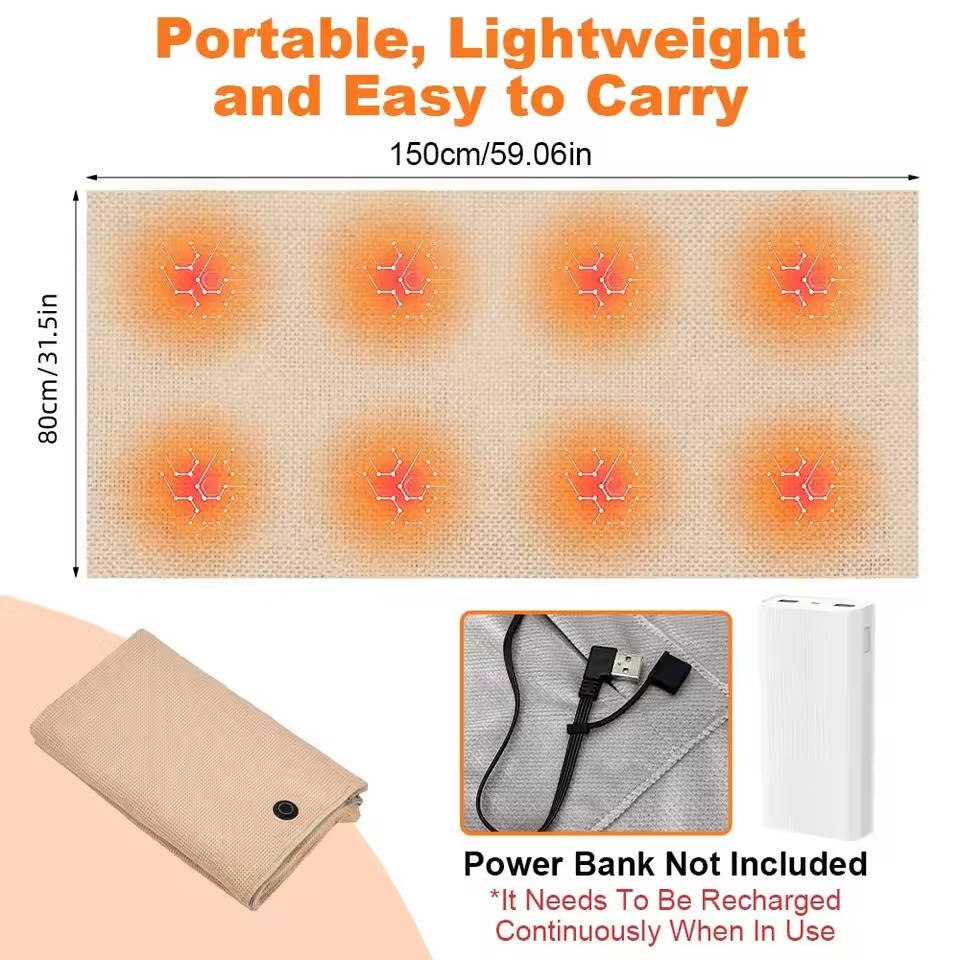 Portable USB Heated Shawl Blanket