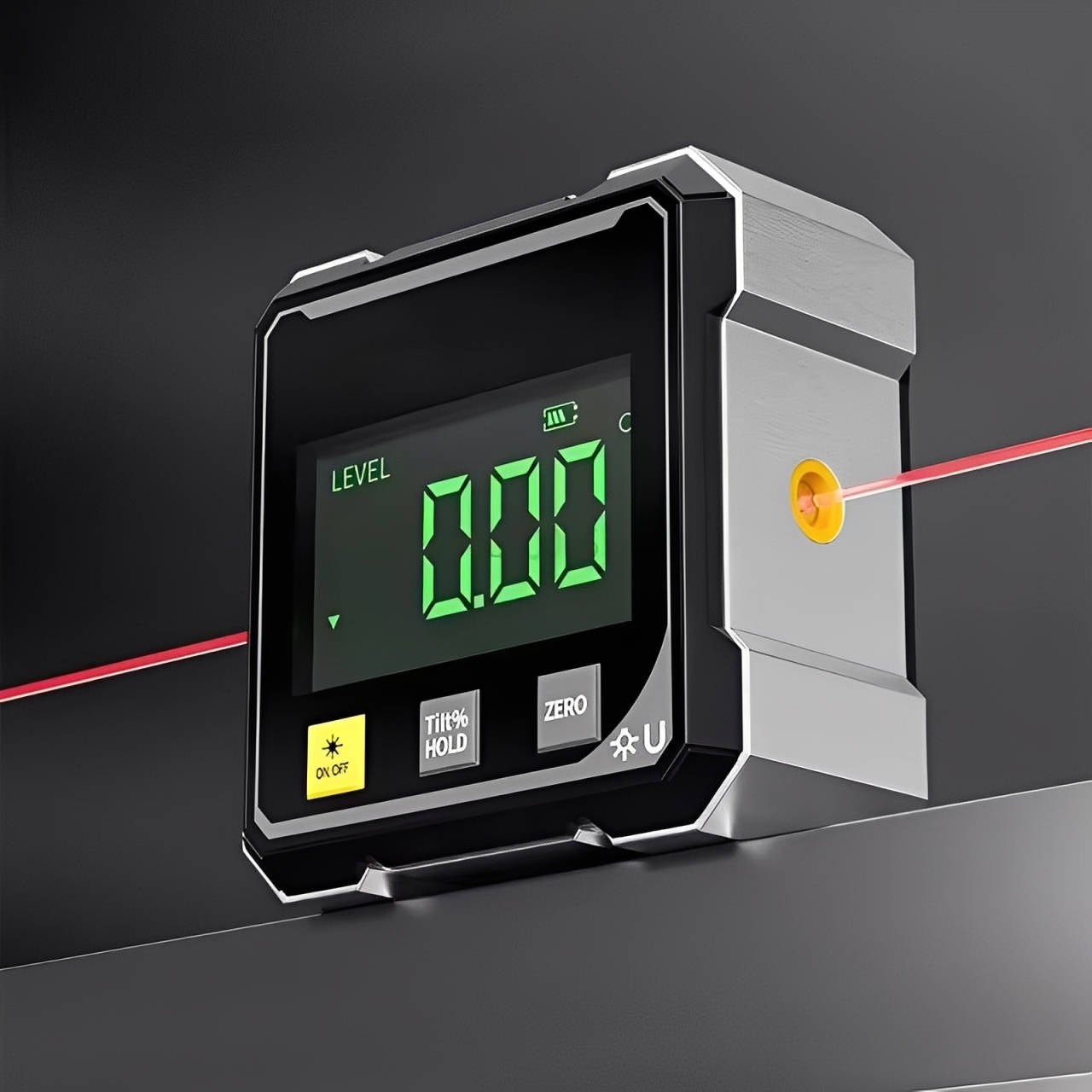 Digital Angle Gauge with Dual Laser