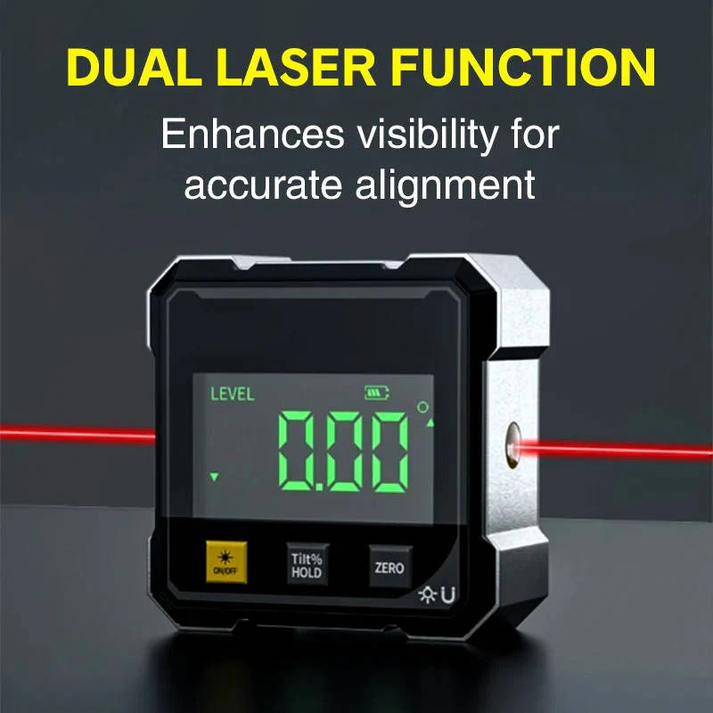 Digital Angle Gauge with Dual Laser
