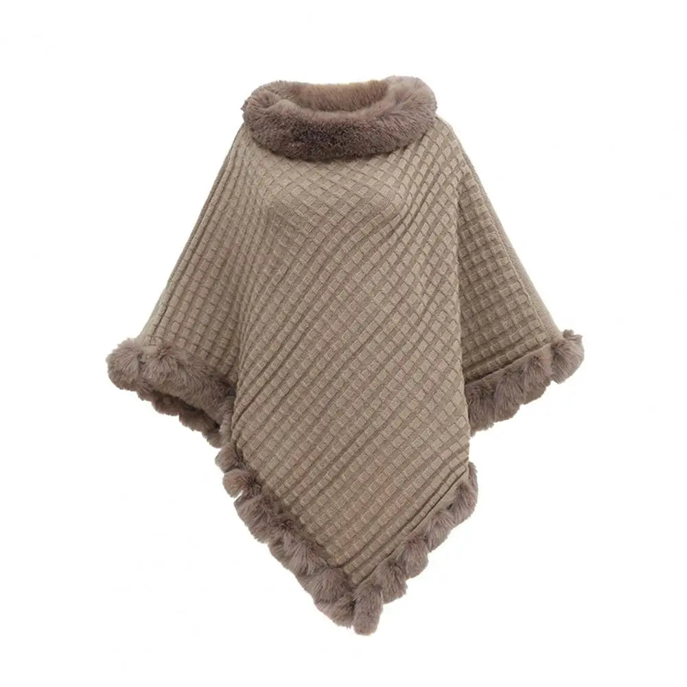 Women’s Faux Fur Shawl Cloak