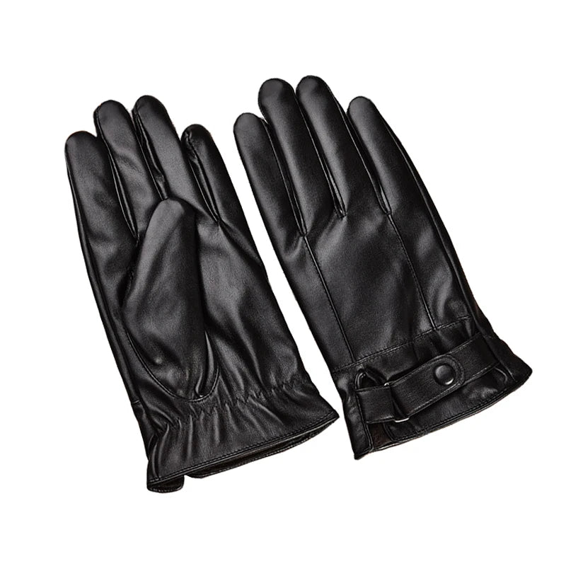 Touch Screen Men’s Leather Gloves for Winter
