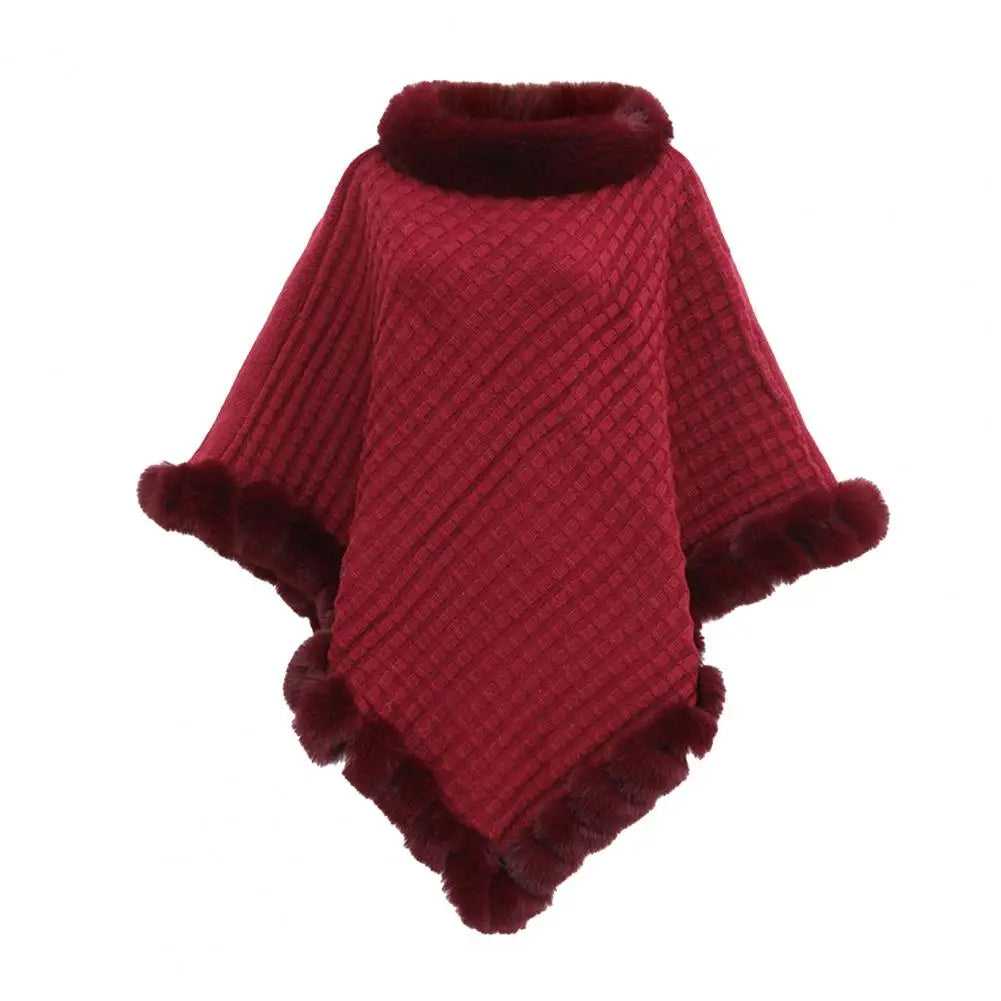 Women’s Faux Fur Shawl Cloak